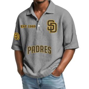 2026 Padres Est 1969 Waffle Collar Polo Shirt5