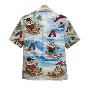 Dbacks Baseball Mascot Beach Viber Button-Up Hawaiian Shirt 1 Dbacks Baseball Mascot Beach Viber Button Up Hawaiian Shirt1