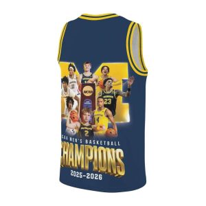 Michigan Wolverines National Champions 2026 Basketball Jersey2