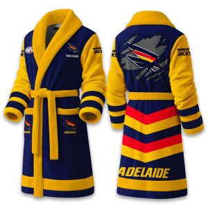 2026 Personalized Adelaide Football Fleece Bathrobe1