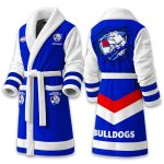 2026 Personalized Western Bulldogs Football Fleece Bathrobe