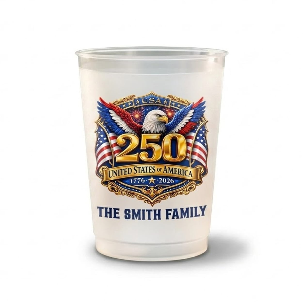 Personalized America 250th Anniversary Custom Party Cups Personalized America 250th Anniversary Custom Party Cups