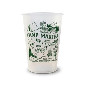 Camp Bachelorette Custom Frosted Plastic Cups
