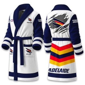 2026 Personalized Adelaide Football Fleece Bathrobe