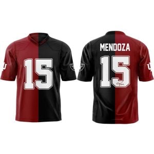 Fernando Mendoza Half Indiana And Raiders Jersey