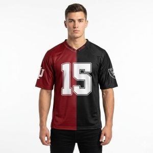 Fernando Mendoza Half Indiana And Raiders Jersey3