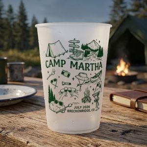 Camp Bachelorette Custom Frosted Plastic Cups (2)