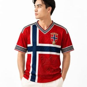 Norway Viking Ship Celtic Flag World Cup 2026 V-Neck T-Shirt