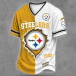 Personalized Steelers Est 1933 Streetwear Distressed V-Neck Shirt